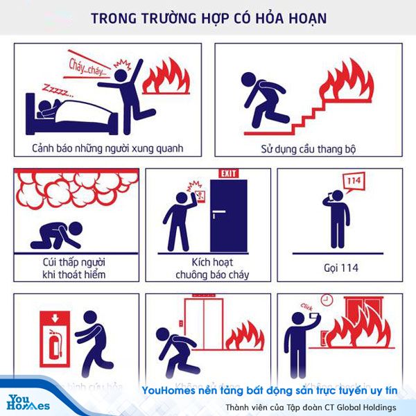 Cách thoát hiểm khi xảy ra cháy tại chung cư tầng cao