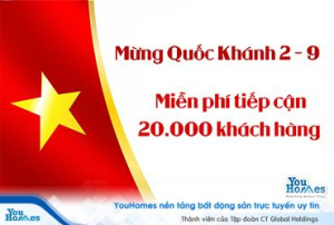 Mừng Quốc Khánh 2/9 - Ưu đãi không thể bỏ qua dành cho khách hàng đăng tin trên YouHomes 