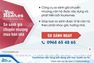 YouHomes ra mắt công cụ so sánh giá nhà thực