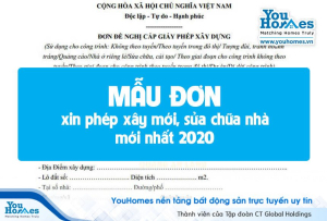 Mẫu đơn xin phép xây mới, sửa chữa nhà mới nhất 2020