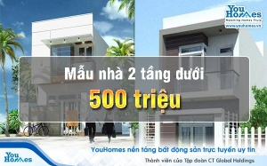 10 mẫu nhà 2 tầng đẹp hiện đại với mức giá dưới 500 triệu