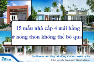 15 mẫu nhà cấp 4 mái bằng ở nông thôn không thể bỏ qua