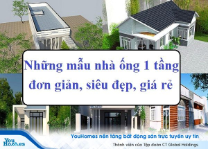 Những mẫu nhà ống 1 tầng đơn giản, siêu đẹp, giá rẻ