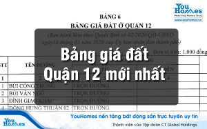 Cập nhật bảng giá đất tại quận 12 TPHCM mới nhất năm 2020