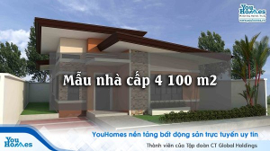 Mẫu nhà cấp 4 đẹp 100 m2 đang làm mưa làm gió hiện nay