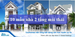 Tổng hợp 10 mẫu nhà ống 2 tầng mái thái siêu đẹp, giá rẻ