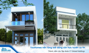 Mẫu thiết kế nhà ống 2 tầng mặt tiền 4m đẹp 