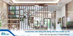 Những mẫu vách ngăn phòng khách và cầu thang hiện đại nhất 2020