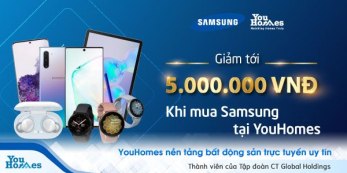 Giảm tới 5.000.000VNĐ khi mua thiết bị di động Samsung tại YouHomes