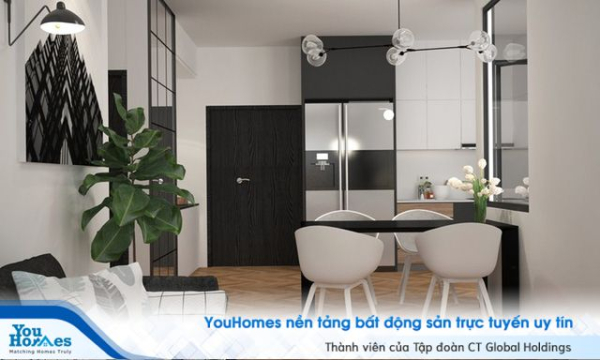 Đen - Trắng: Phối màu tinh tế trong nội thất căn hộ