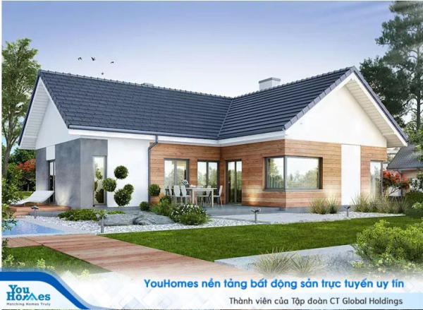 Mẫu nhà cấp 4 chữ L- Xu hướng thiết kế nhà đẹp giá rẻ 2020!