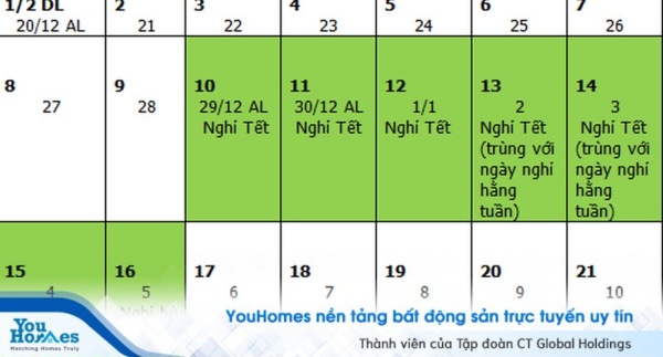 Công bố lịch nghỉ Tết Âm lịch 2021 chính thức