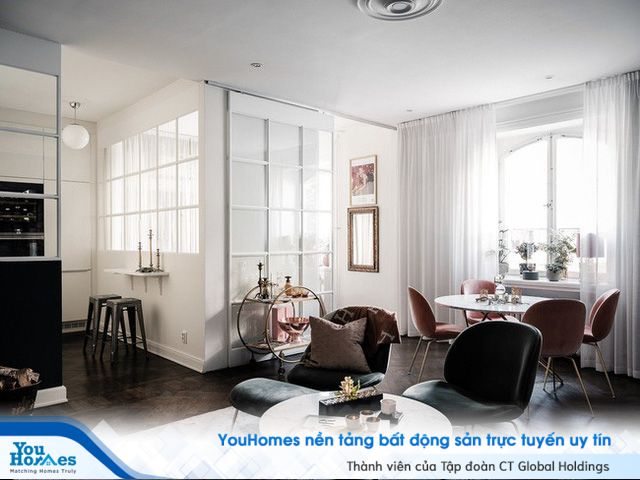 Căn hộ rộng 61m² đẹp bí ẩn, sang trọng nhờ bài trí sắc màu trung tính vô cùng ăn ý - Ảnh 6.