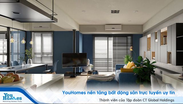Căn hộ 60m2 với điểm nhấn màu xanh dương tuyệt đẹp - Ảnh 1.