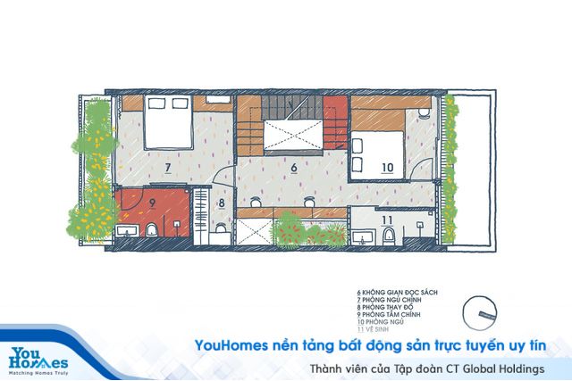 [Ảnh] Ngôi nhà ống 3 tầng có thiết kế lạ, độc đáo ở TP HCM - Ảnh 3.