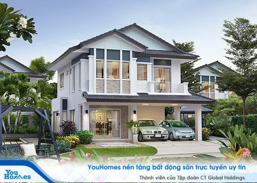 Những mẫu nhà 2 tầng mái thái kiểu mới đẹp ngẩn ngơ - Ảnh 4.