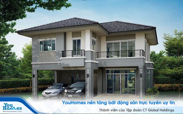 Những mẫu nhà 2 tầng mái thái kiểu mới đẹp ngẩn ngơ - Ảnh 8.
