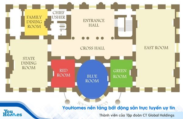 State Floor là khu vực vợ chồng Tổng thống gặp gỡ khách chính thức và tổ chức các sự kiện.