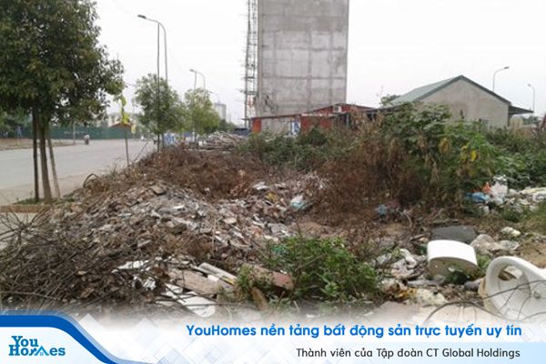 Bãi rác tại khu đô thị Nam Trung Yên