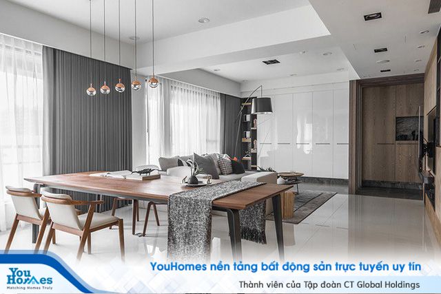 Nhà hẹp vẫn sang trọng và rộng rãi nhờ tủ âm tường bằng gỗ kính - Ảnh 5. Nhà hẹp vẫn sang trọng và rộng rãi nhờ tủ âm tường bằng gỗ kính - Ảnh 5.