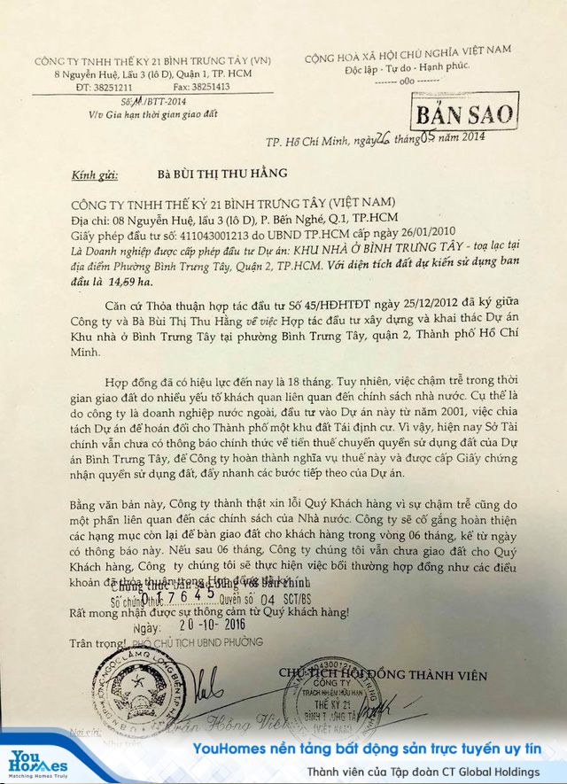 Đòi nhà 7 năm không được, khách căng băng rôn phản đối Bình Trưng Tây - Ảnh 2.