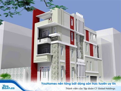 Cách phối màu nổi bật của mẫu nhà lệch tầng giúp căn nhà trở nên đặc biệt.