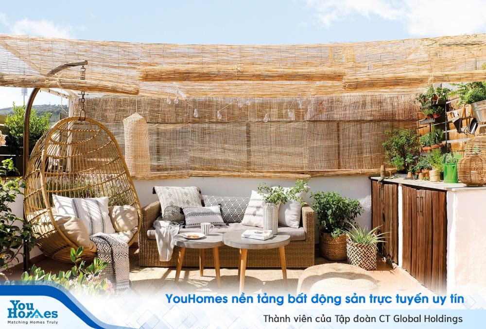 Biến sân thượng thành một khu nghỉ dưởng mini cực kỳ đơn giản nhờ thiết kế hợp lý. 