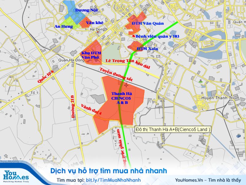 Thanh Hà Cienco 5 nằm ở vị trí đắc địa, thuận tiện cho việc đi lại của cư dân.