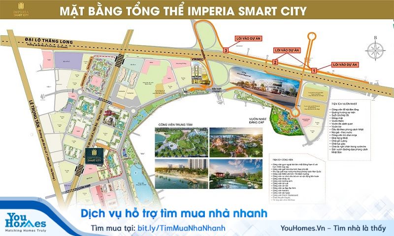 Imperia Smart City nằm ở vị trí trung tâm, thuận tiện cho việc đi lại