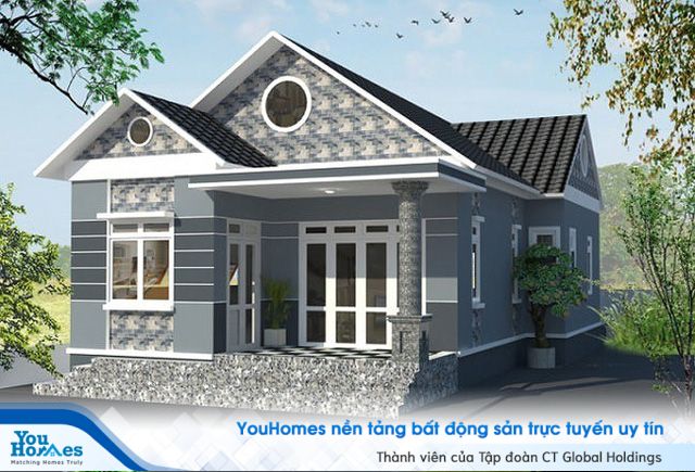 Thiết kế mẫu nhà cấp 4 mái thái 4 phòng ngủ 140m2 tại Lạng Sơn KKNC4015 -  Kakoi - Công ty thiết kế và thi công nhà ở đẹp
