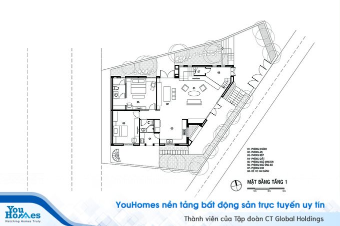 Mặt bằng tầng 1