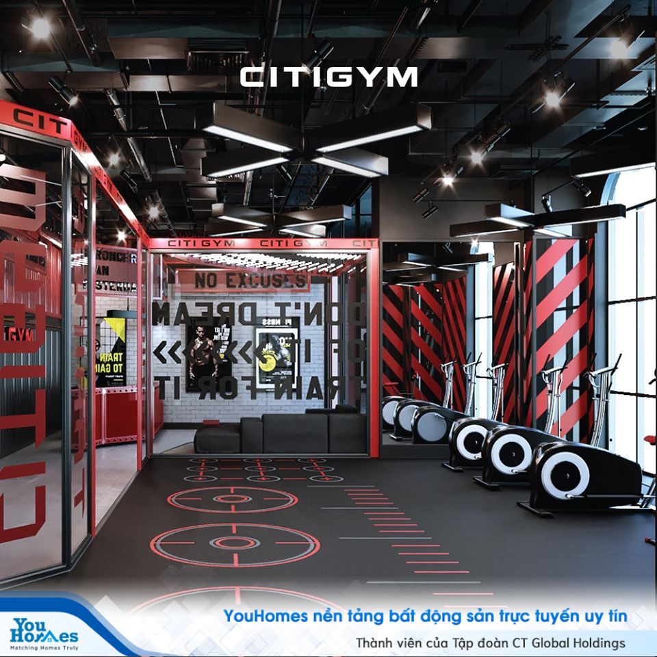 Phòng tập hiện đại, thoáng rộng