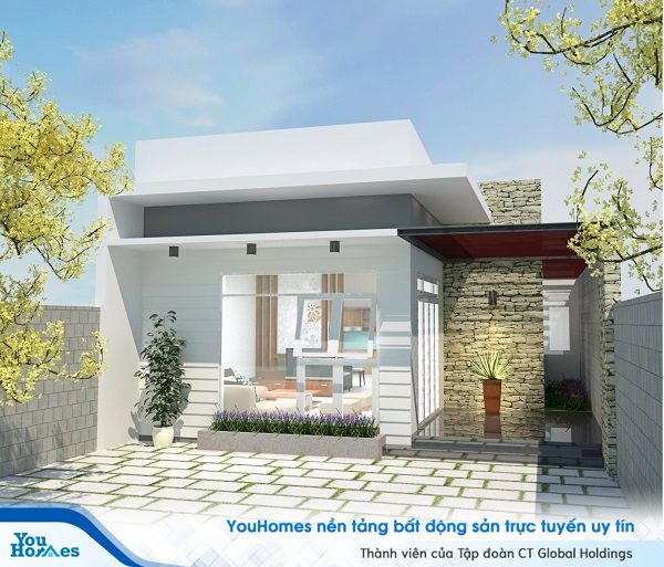 Mẫu nhà ống 1 tầng tiết kiệm chi phí