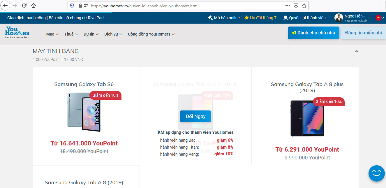 Các bước quy đổi YouPoint mua các sản phẩm Samsung - Ảnh 2