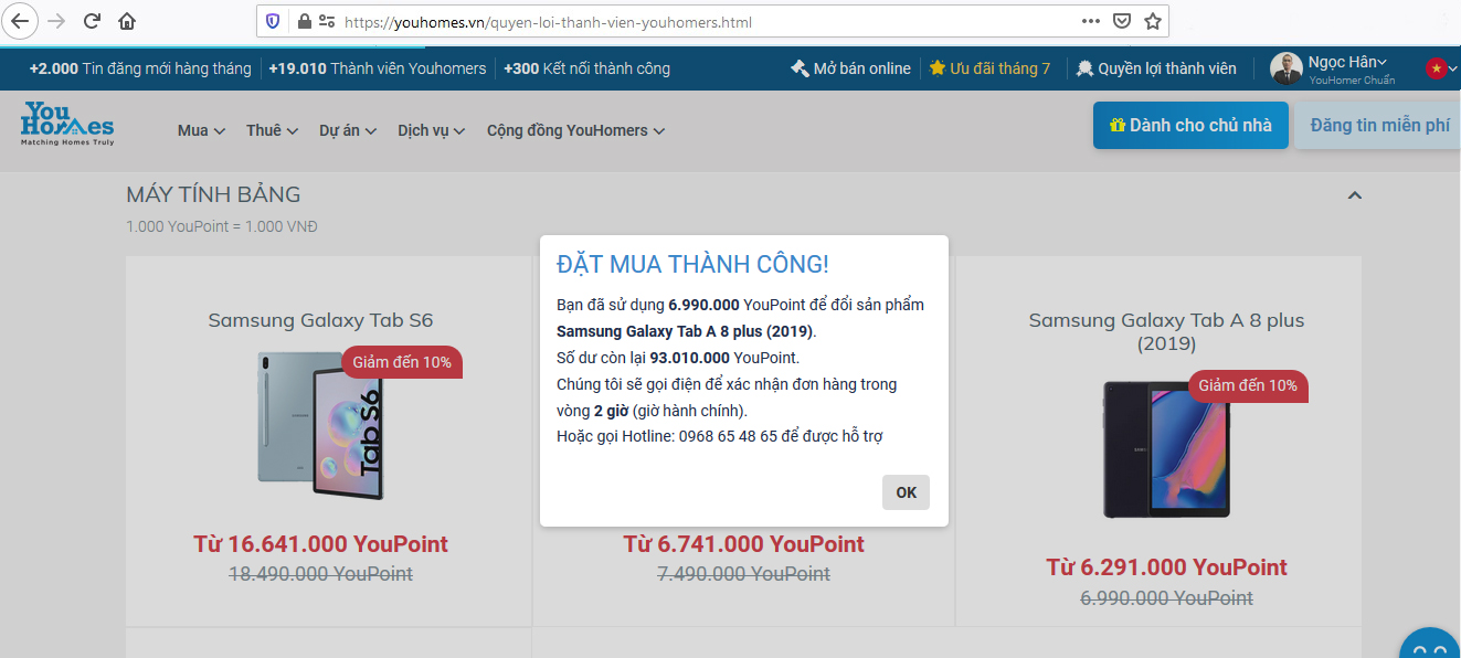 Các bước quy đổi YouPoint mua các sản phẩm Samsung - Ảnh 6