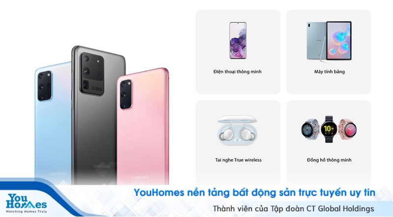 Thành viên YouHomer có cơ hội mua các sản phẩm điện thoại/ máy tính bảng chính hãng của thương hiệu Samsung với chiết khấu lên đến 10%