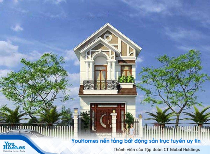 Mẫu nhà phố mái thái đẹp