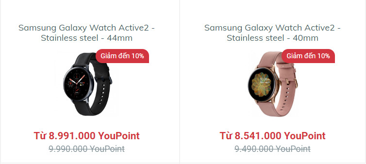 Mua đồng hồ Samsung Galaxy Watch Active2 – Stainless stell tại YouHomes Mall để nhận ưu đãi lớn
