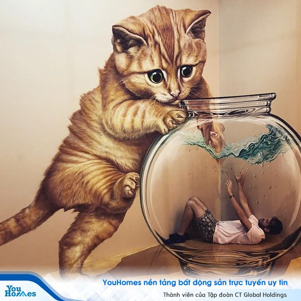 Không gian sống ảo ngập tràn của tranh 3D.