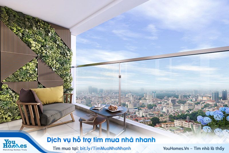 Căn hộ ở tầng 4 hoặc tầng 8 thì sẽ thuận tiện nhất cho việc ngắm cảnh từ ban công xuống.
