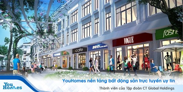 Shophouse được thiết kế tiếp giáp đường lớn.