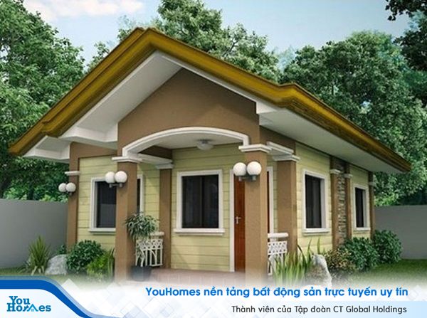 Nhà cấp 4 mái thái cổ điển.