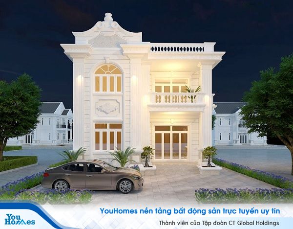 Thiết kế hình khối kiên cố và bề thế, giúp hiệu ứng lan toả thẩm mĩ của công trình có sức hút tuyệt đối.