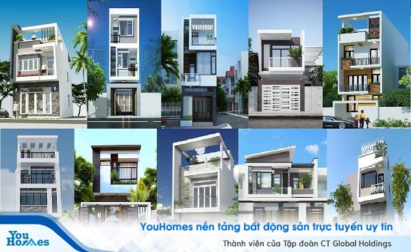 Mẫu nhà phố hiện đại.