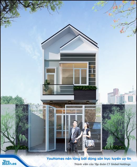 Để tiết kiệm chi phí xây dựng nhà 2 tầng 60 m2, bạn hãy lựa chọn phong cách thiết kế nhà hiện đại.