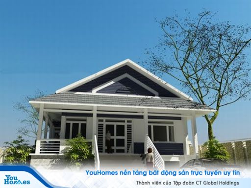 Thiết kế nhà cấp 4 với phần hiên rộng cũng là một sự lựa chọn khá hay. 