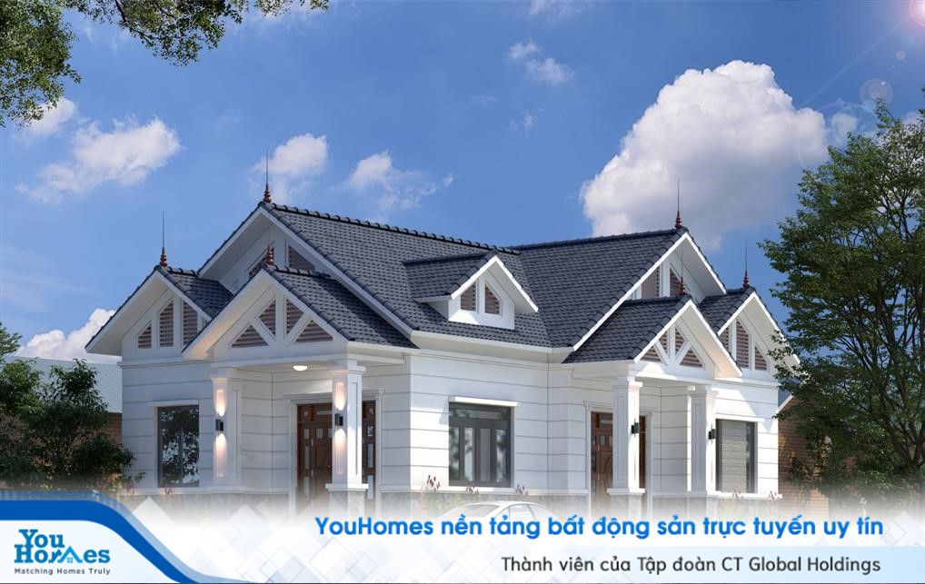 Tổng quan mẫu nhà cấp 4 mái thái 120m2 – 3 phòng ngủ - 1.1 tỷ đồng