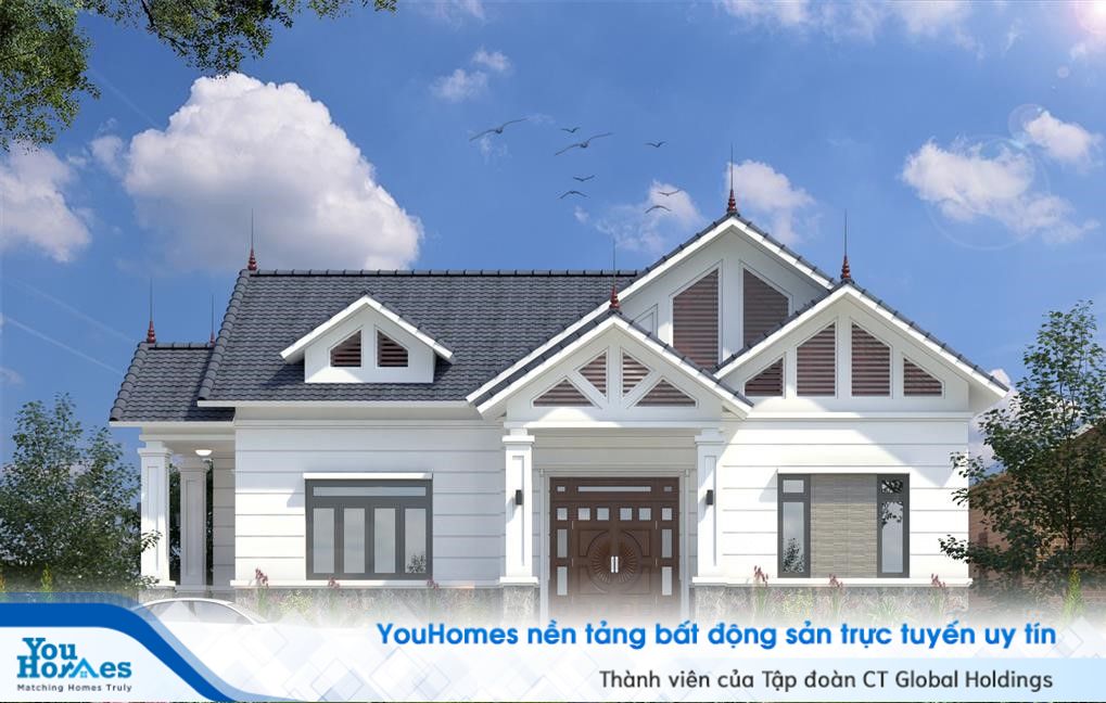 Tổng quan mẫu nhà cấp 4 mái thái 120m2 – 3 phòng ngủ - 1.1 tỷ đồng