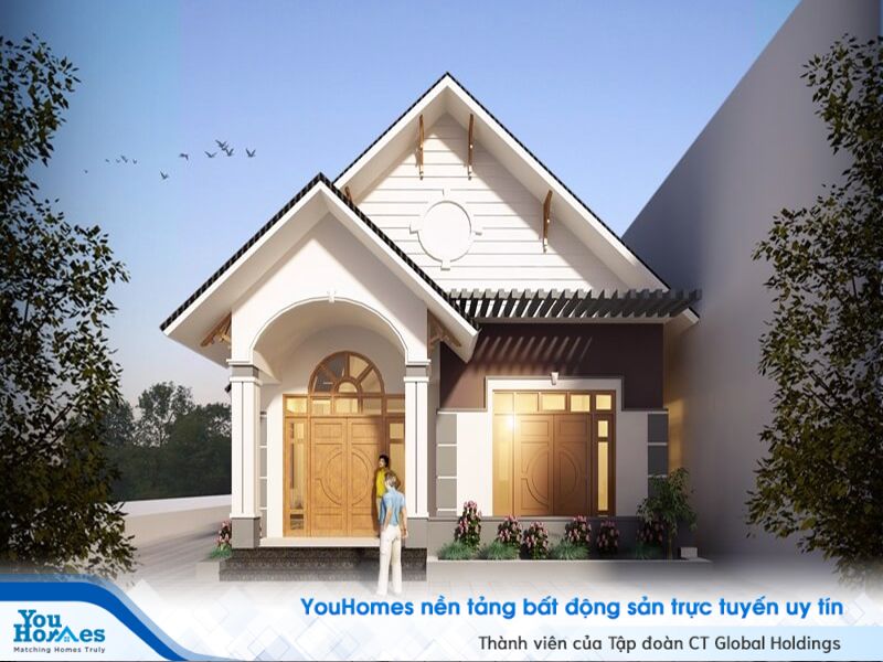 Mặt tiền nhà cấp 4 dưới 200 triệu nhỏ nhắn những vẫn đảm bảo đủ công năng sử dụng. 