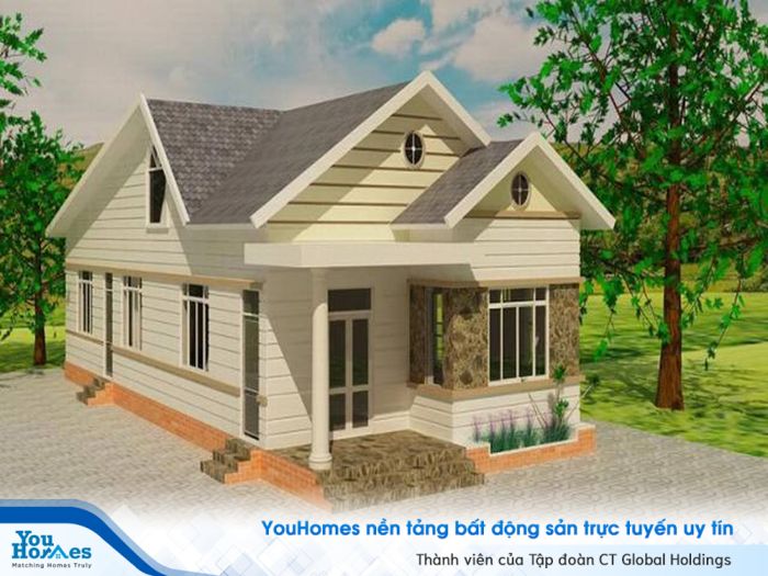 Nhà cấp 4 nông thôn dưới 200 triệu nên lựa chọn những tông màu sáng sẽ giúp tăng hiệu quả thẩm mỹ. 